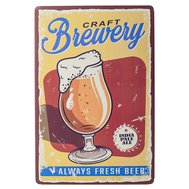 Ceduľa plechová "Craft brewery"
